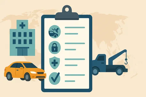 Coberturas de seguro de coche asistencia médica, grúa, robo y daños con protección global.