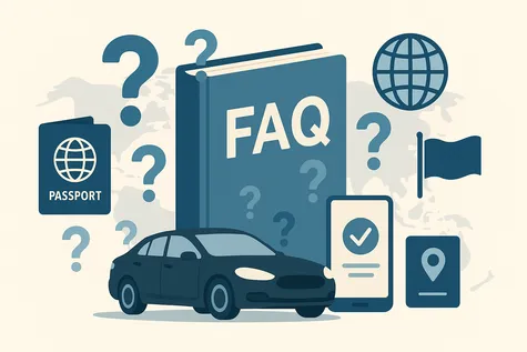 Preguntas frecuentes sobre seguro de coche internacional, documentos y requisitos de viaje.