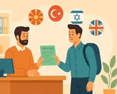 Cliente recibe en una oficina la ‘Green Card’ de un asesor y ya puede visitar países como Macedonia del Norte, Turquía, Israel y Reino Unido.