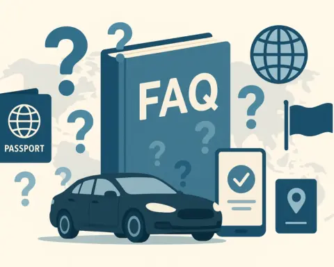 Preguntas frecuentes sobre seguro de coche internacional, documentos y requisitos de viaje.