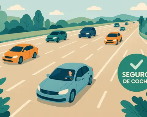Varios coches circulan por una autopista en Alemania con total garantía gracias a su seguro de coche.